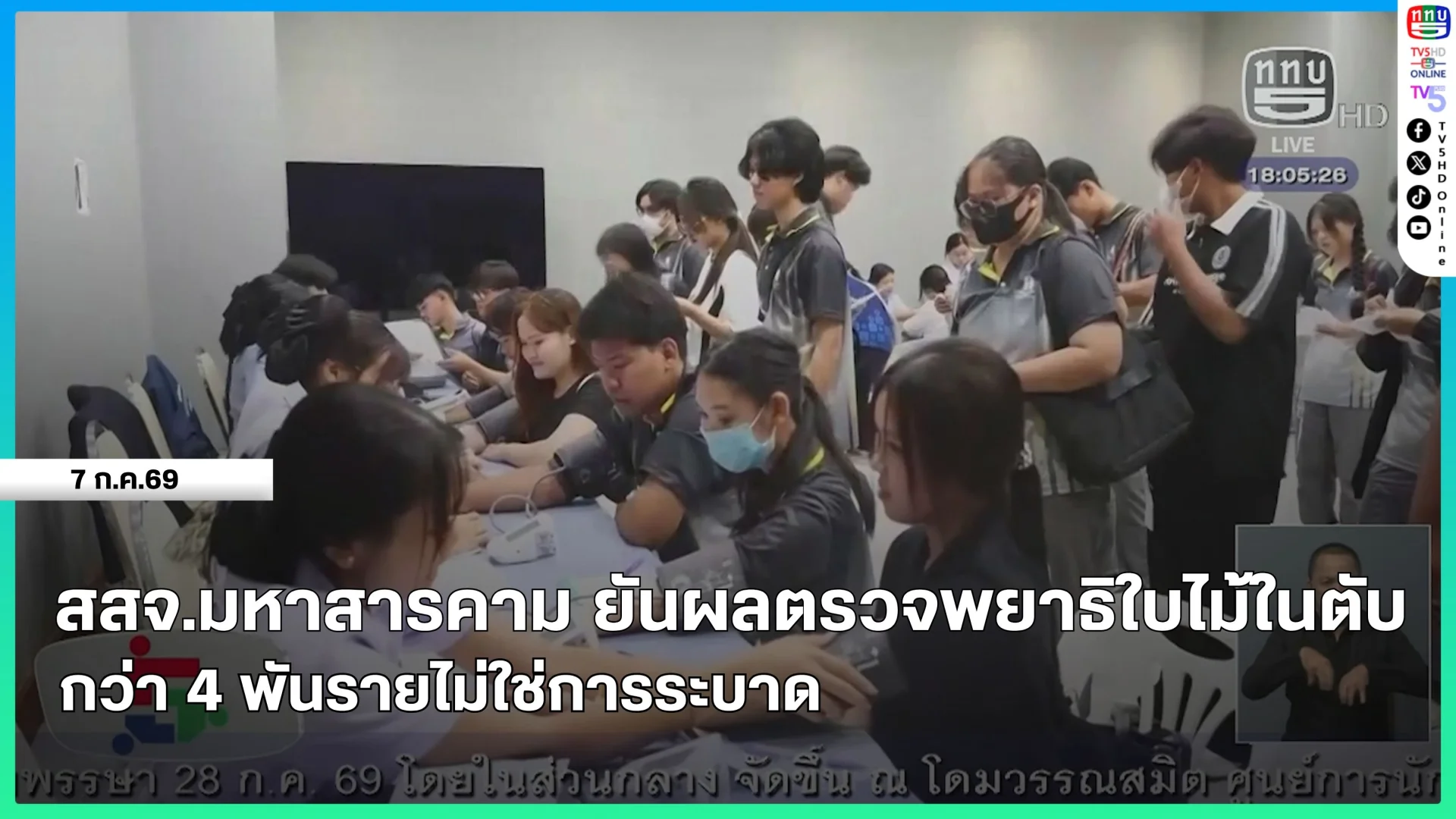สสจ.มหาสารคาม ยันผลตรวจพยาธิใบไม้ในตับกว่า 4 พันรายไม่ใช่การระบาด