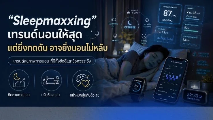 “Sleepmaxxing” เทรนด์นอนให้สุด แต่ยิ่งกดดัน อาจยิ่งนอนไม่หลับ