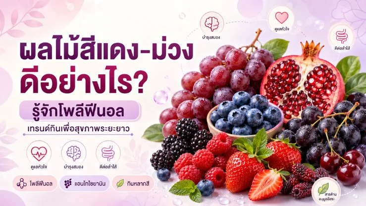 ผลไม้สีแดง–ม่วงดีอย่างไร? รู้จัก “โพลีฟีนอล” เทรนด์กินเพื่อสุขภาพระยะยาว