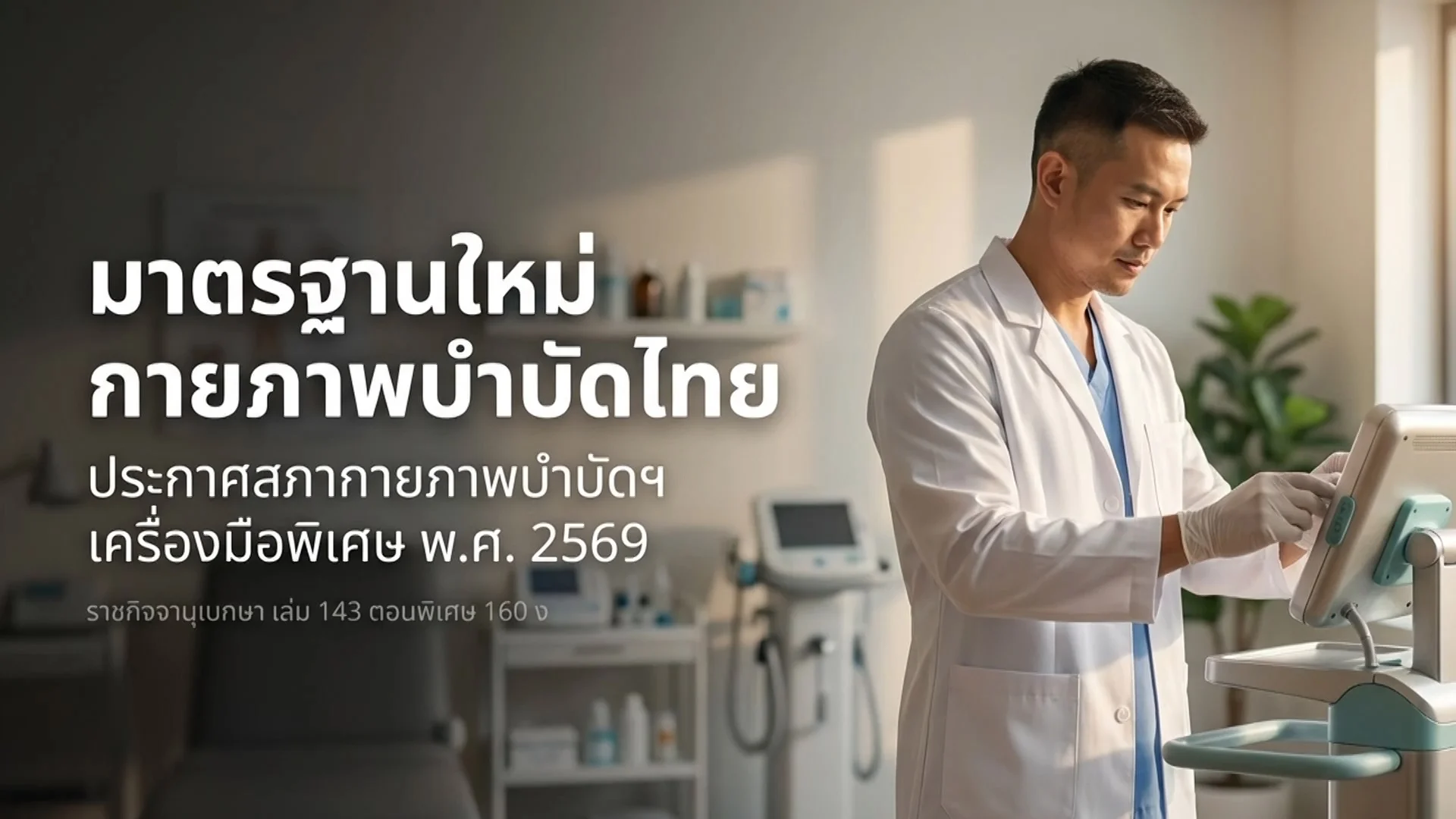 ราชกิจจา Digest ฉบับย่อย ฟังบ่อย เข้าใจรัฐ ตอนที่ 76 : ก่อนรักษาต้องรู้! หน้าที่ของคลินิกกายภาพบำบัด และมาตรการผ่อนปรน 2 ปี