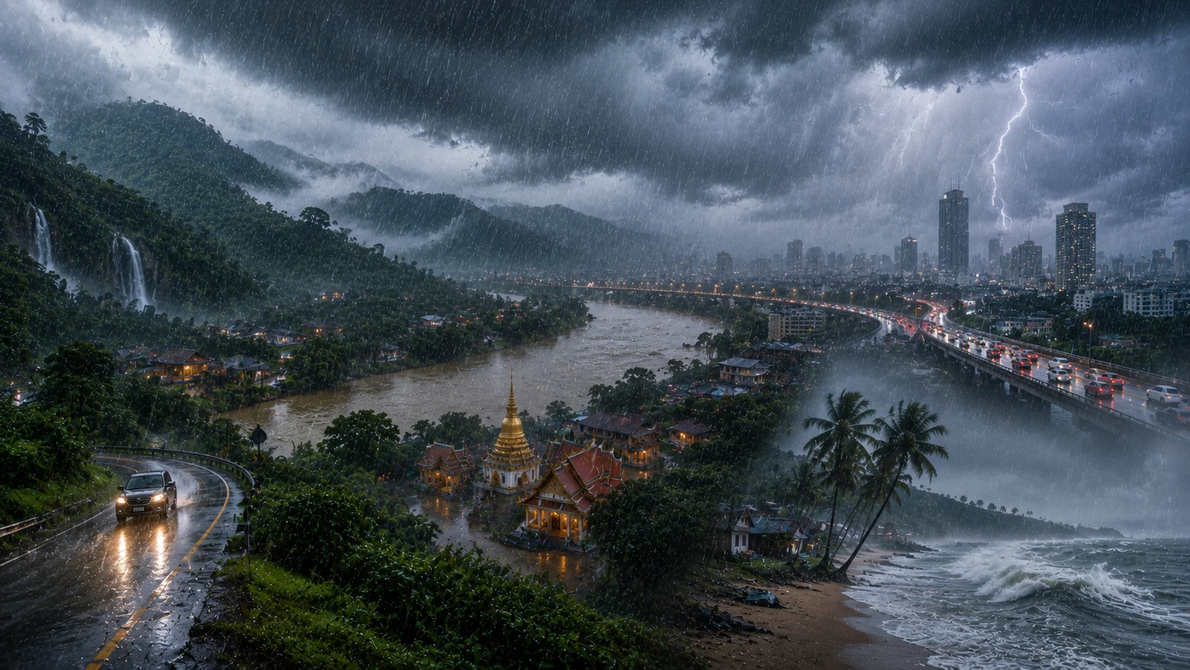 ทั่วไทยฝนตกหนักถึงหนักมาก 40-70% ของพื้นที่