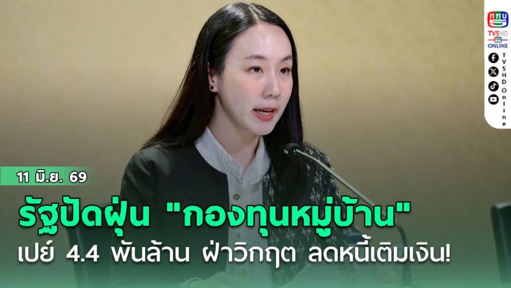 รัฐปัดฝุ่น "กองทุนหมู่บ้าน" เปย์ 4.4 พันล้าน  ฝ่าวิกฤต ลดหนี้เติมเงิน! ดอกเบี้ยคนละครึ่ง