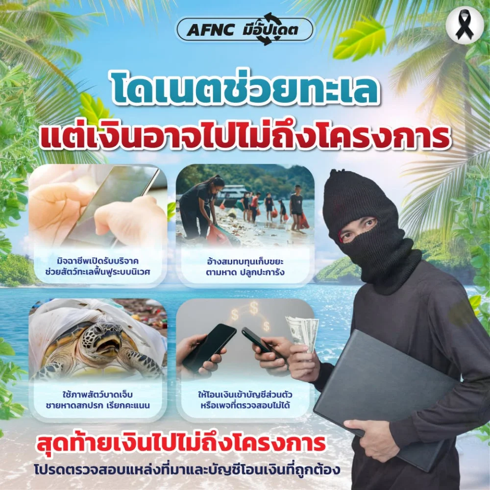 โดเนตช่วยทะเล แต่เงินอาจไปไม่ถึงโครงการ