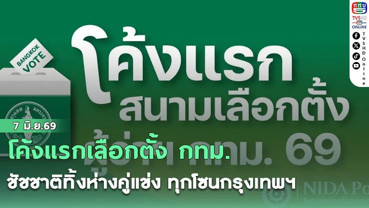 โค้งแรกเลือกตั้ง กทม. ชัชชาติทิ้งห่างคู่แข่ง ทุกโซนกรุงเทพฯ