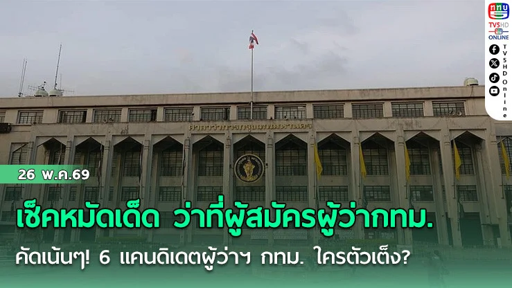 เช็คหมัดเด็ด ว่าที่ผู้สมัครผู้ว่ากทม.   คัดเน้นๆ! 6 แคนดิเดตผู้ว่าฯ กทม. ใครตัวเต็ง?