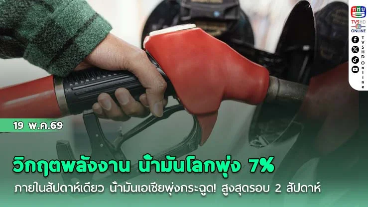 วิกฤตพลังงาน น้ํามันโลกพุ่ง 7% ภายในสัปดาห์เดียว น้ํามันเอเชียพุ่งกระฉูด! สูงสุดรอบ 2 สัปดาห์