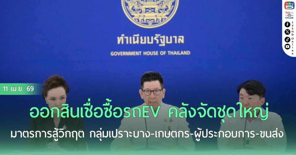 ออกสินเชื่อซื้อรถEV คลังจัดชุดใหญ่มาตรการสู้วิกฤต กลุ่มเปราะบาง-เกษตกร-ผู้ประกอบการ-ขนส่ง