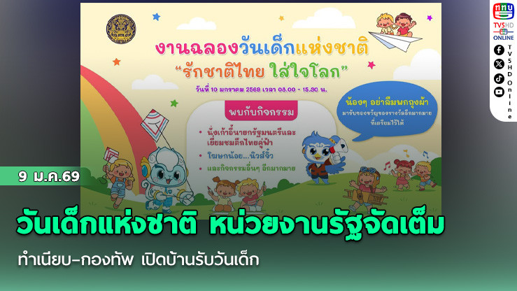 วันเด็กแห่งชาติ หน่วยงานรัฐจัดเต็ม ทําเนียบ–กองทัพ เปิดบ้านรับวันเด็ก