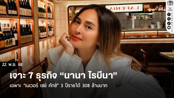 เจาะ 7 ธุรกิจ “นานา ไรบีนา” เฉพาะ “เนเวอร์ เซย์ คัทซ์” 3 ปีรายได้ 308 ล้านบาท