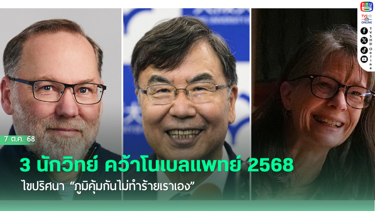 3 นักวิทย์ คว้าโนเบลแพทย์ 2568  ไขปริศนา “ภูมิคุ้มกันไม่ทําร้ายเราเอง”