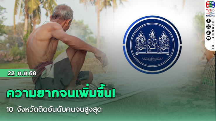 ความยากจนเพิ่มขึ้น! 10 จังหวัดติดอันดับคนจนสูงสุด