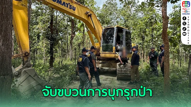 เชียงใหม่! บุกจับขบวนการบุกรุกป่าแม่แจ่ม–แม่ตื่น พร้อมยึดรถแบคโฮ