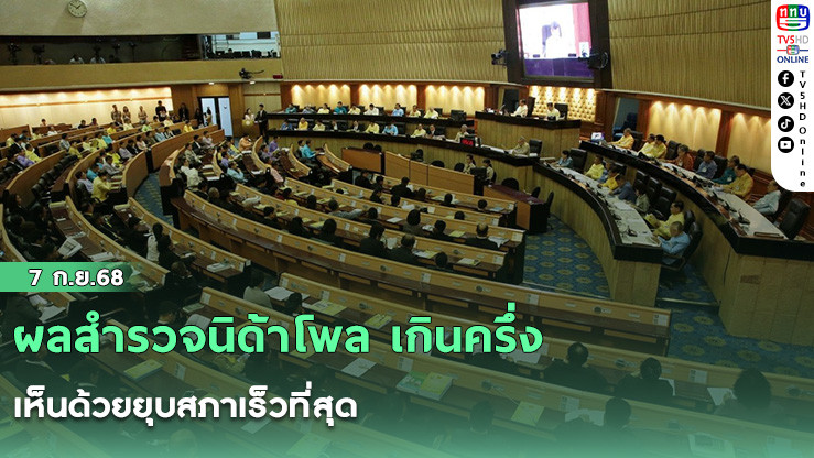  ผลสํารวจนิด้าโพล เกินครึ่งเห็นด้วยยุบสภาเร็วที่สุด