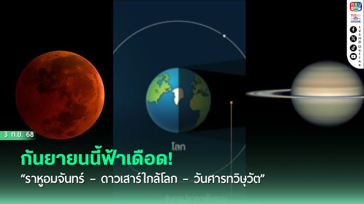 กันยายนนี้ฟ้าเดือด! “ราหูอมจันทร์ – ดาวเสาร์ใกล้โลก – วันศารทวิษุวัต”