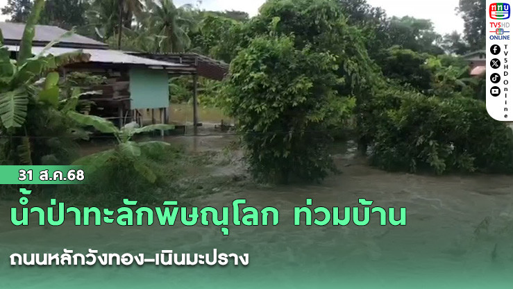 น้ําป่าทะลักพิษณุโลก ท่วมบ้าน–ถนนหลักวังทอง–เนินมะปราง