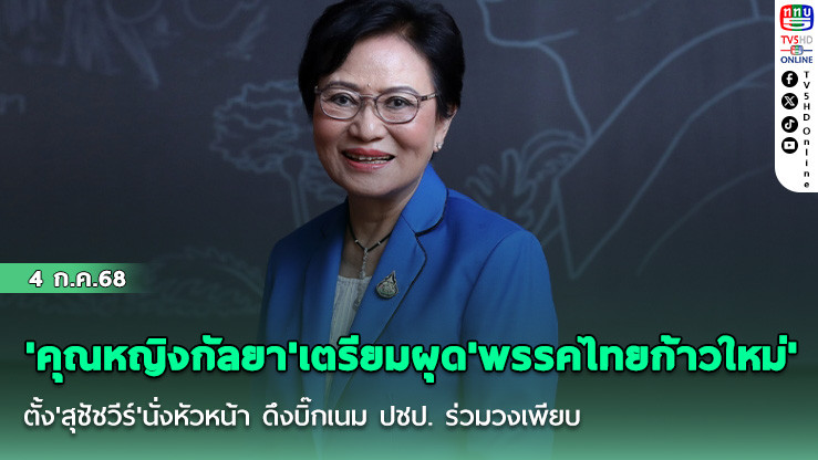 'คุณหญิงกัลยา'เตรียมผุด'พรรคไทยก้าวใหม่' ตั้ง'สุชัชวีร์'นั่งหัวหน้าฯ ดึงบิ๊กเนม ปชป. ร่วมวงเพียบ