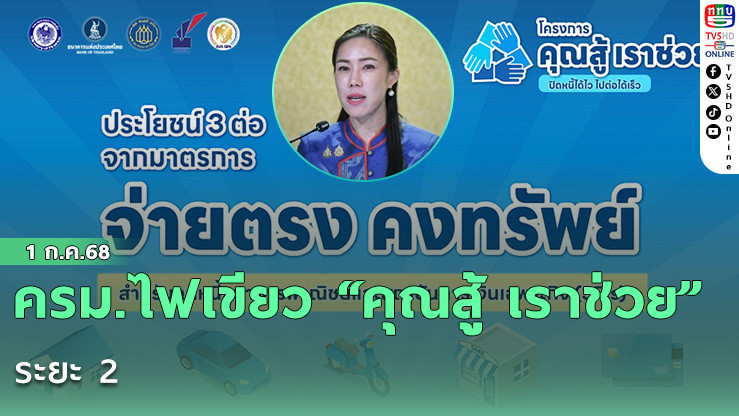 ครม.ไฟเขียว “คุณสู้ เราช่วย” ระยะ 2