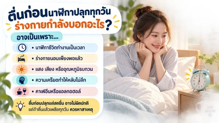 ตื่นก่อนนาฬิกาปลุกทุกวัน ร่างกายกำลังบอกอะไร?