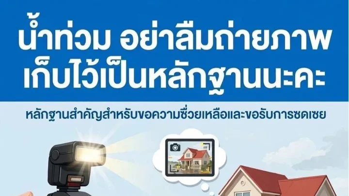 น้ำท่วม…อย่าลืมเก็บหลักฐาน!