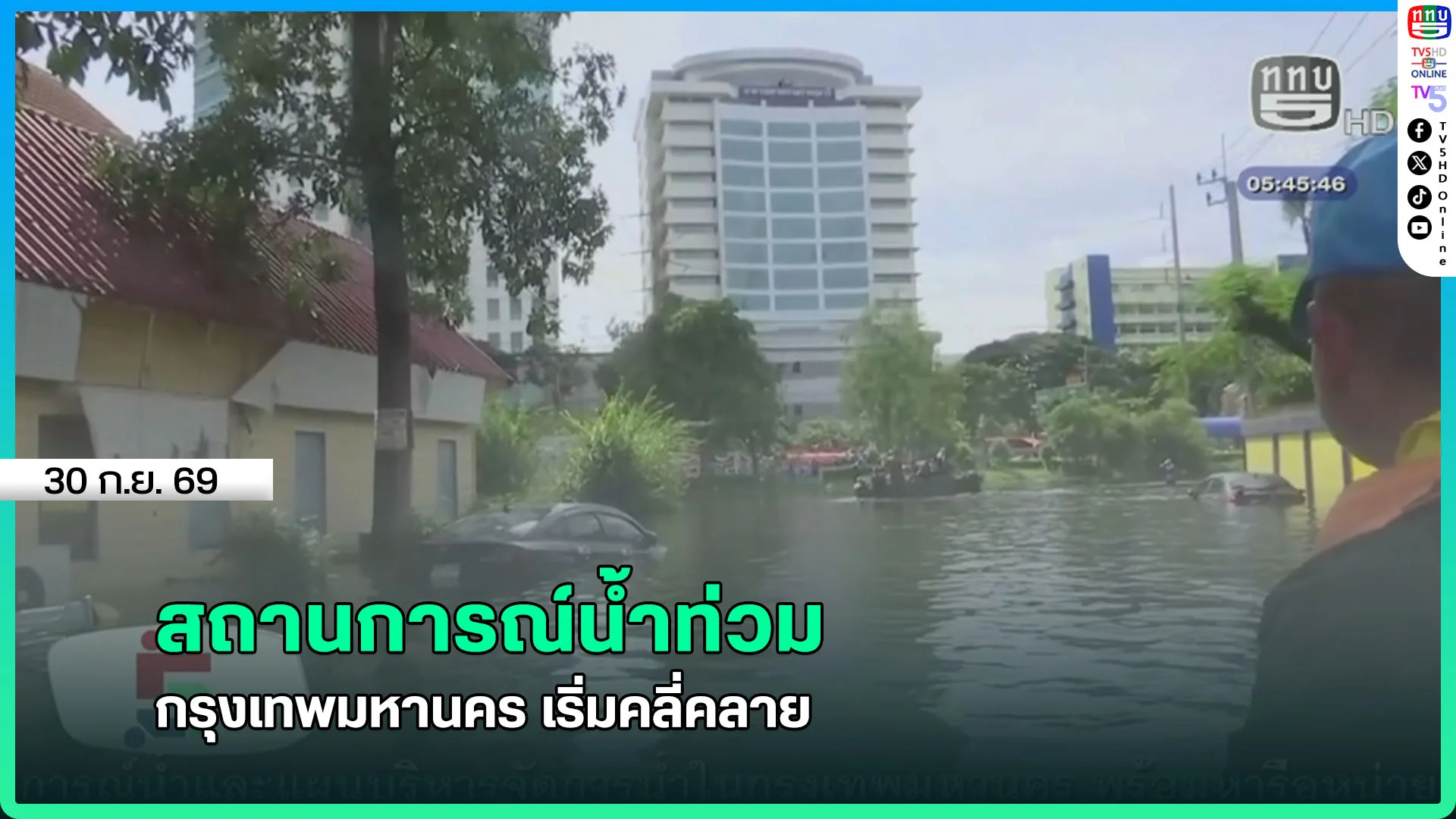 สถานการณ์น้ำท่วม กรุงเทพมหานคร เริ่มคลี่คลาย