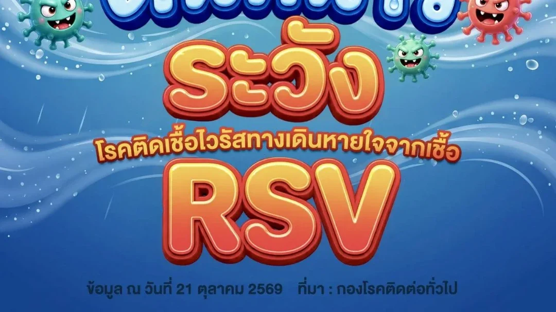 RSV ระบาดเพิ่ม! 1 สัปดาห์ป่วย 2,860 ราย เด็กเล็กเสี่ยงสูง