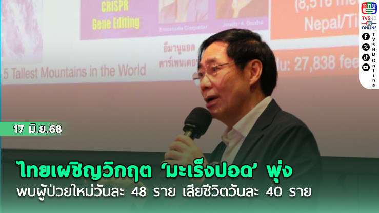 ไทยเผชิญวิกฤต‘มะเร็งปอด’พุ่ง พบผู้ป่วยใหม่วันละ 48 ราย เสียชีวิตวันละ 40 ราย