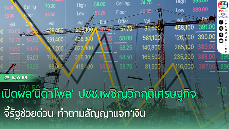 เปิดผล‘นิด้าโพล’ ปชช.เผชิญวิกฤติเศรษฐกิจ จี้รัฐช่วยด่วน ทำตามสัญญาแจก‘เงินหมื่น’เฟส3-4