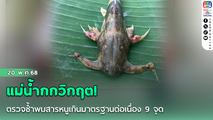 แม่น้ำกกวิกฤต! ตรวจซ้ำพบสารหนูเกินมาตรฐานต่อเนื่อง 9 จุด