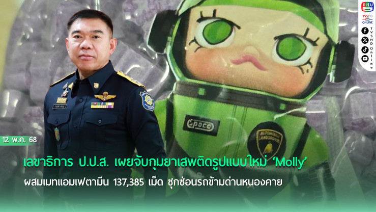 ป.ป.ส. เตือนภัย Molly ยาอีผสมเมทฯ ระบาด
