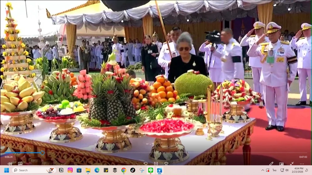 วันนึ้ 23 กุมภาพันธ์ 2569 กรมสมเด็จพระเทพรัตนราชสุดาฯ ทรงประกอบพิธีปักหมุด วางผังก่อสร้างพระเมรุมาศ พระราชพิธีถวายพระเพลิงพระบรมศพ