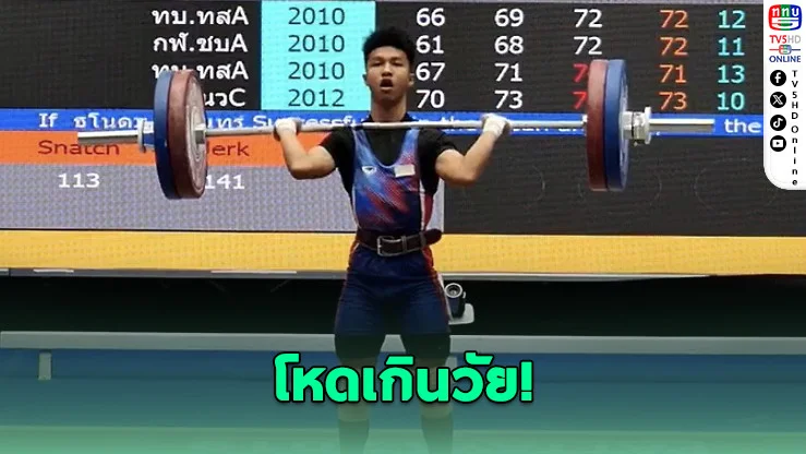 วงการยกเหล็กต้องจับตา! ธโนดมฟอร์มโหด กวาด 3 ทองยกเหล็กประเทศไทย