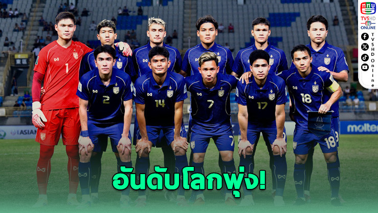 ช้างศึกแรงต่อเนื่อง! ขึ้นอันดับ 95 โลก