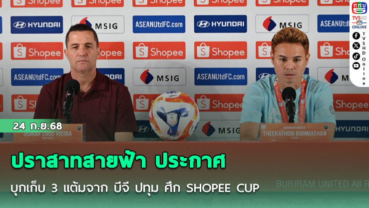 ปราสาทสายฟ้า ประกาศ บุกเก็บ 3 แต้มจาก บีจี ปทุม ศึก SHOPEE CUP