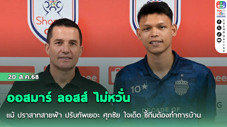 ออสมาร์ ลอสส์ ไม่หวันแม้ ปราสาทสายฟ้า ปรับทัพเยอะ ศุภชัย ใจเด็ด ชี้ทีมต้องทําการบ้านเก็บ คริกอร์ โมราเอส เพื่อเก็บ 3 แต้มประเดิม SHOPEE CUP