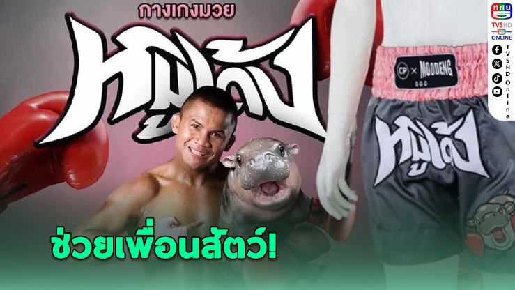 สุดครีเอท! "บัวขาว" จับมือ "ซีพีเอฟ" เปิดตัวกางเกงมวยไทยลายหมูเด้ง รายได้ช่วยเพื่อนสัตว์