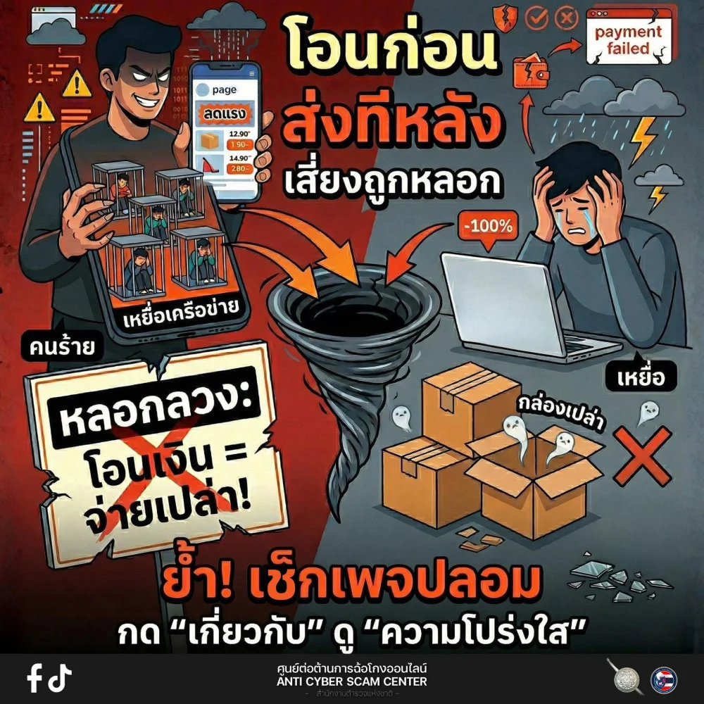 ระวังเพจปลอมหลอกขายของ ราคาดีเกินจริง เสี่ยงโดนโกงหมดตัว!