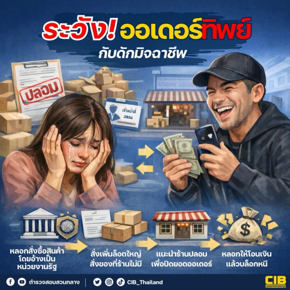 พ่อค้าแม่ค้า ระวังให้ดี! ออเดอร์ล็อตใหญ่ อาจไม่ใช่โอกาส แต่อาจเป็นกับดักของมิจฉาชีพ