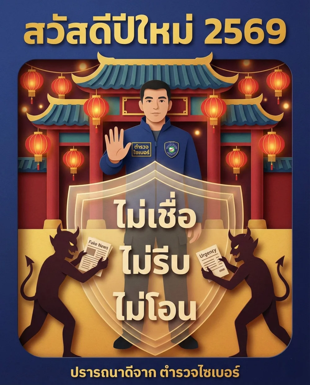 มอบความปลอดภัยเป็นของขวัญปีใหม่ 2569 จากใจ "ตํารวจไซเบอร์"