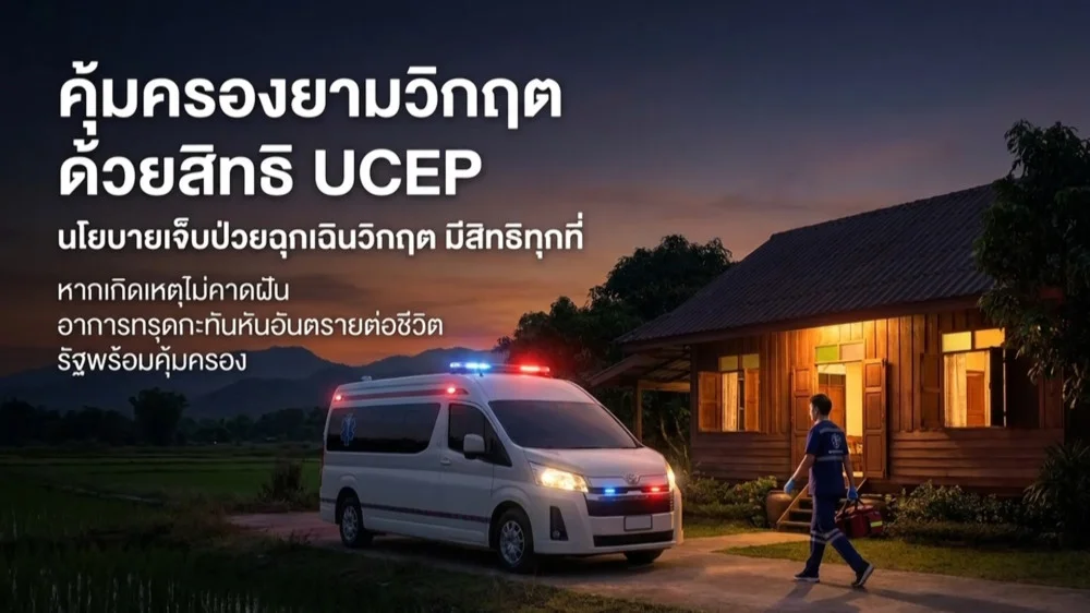 ราชกิจจา Digest ฉบับย่อย ตอน 45 |  UCEP สิทธิรักษาฟรี 72 ชั่วโมงแรก เช็ก 6 อาการวิกฤตสีแดง