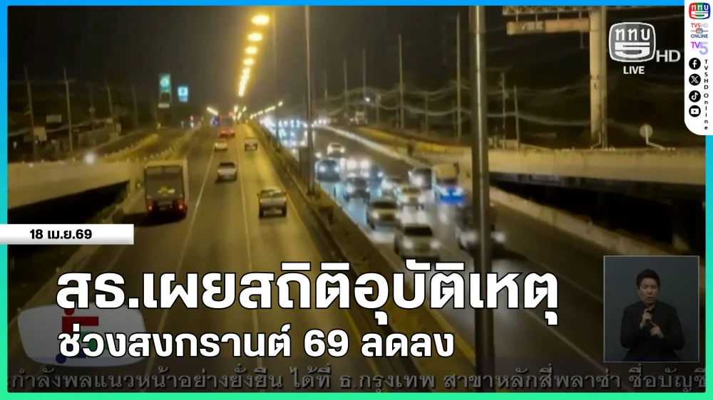 สธ.เผยสถิติอุบัติเหตุช่วงสงกรานต์ 69 ลดลง