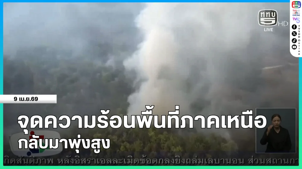 จุดความร้อนพื้นที่ภาคเหนือกลับมาพุ่งสูง