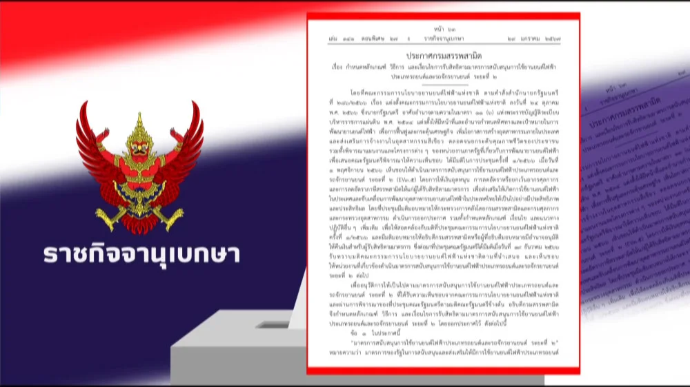 ราชกิจจา Digest ฉบับย่อย ตอน 28 |  EV 3.5 คืออะไร และใครมีสิทธิ์ขอรับเงินอุดหนุน