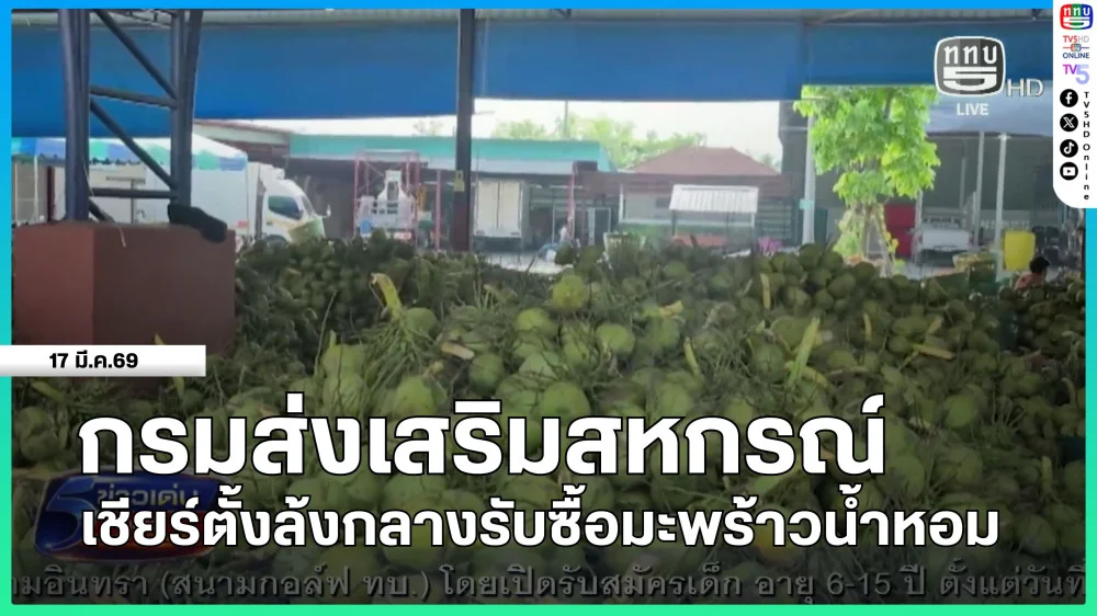 กรมส่งเสริมสหกรณ์เชียร์ตั้งล้งกลางรับซื้อมะพร้าวน้ําหอม