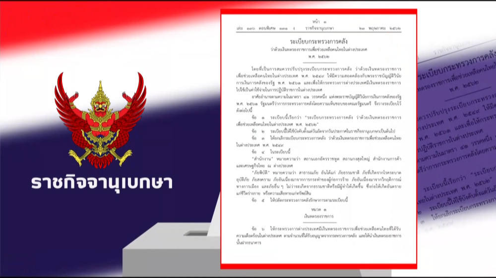 ราชกิจจา Digest ฉบับย่อย ตอน 19 | คนไทยในต่างประเทศ หากเกิดวิกฤต รัฐใช้เงินทดรองราชการอย่างไร