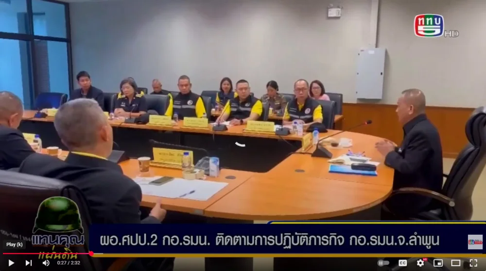 ผู้อำนวยการศูนย์ประสานการปฏิบัติที่ 2 กอ.รมน. ตรวจเยี่ยมและติดตามผลการปฏิบัติงานตามภารกิจรักษาความมั่นคงภายในราชอาณาจักร ประจำปีงบประมาณ 2568 ในพื้นที่ จ.ลำพูน
