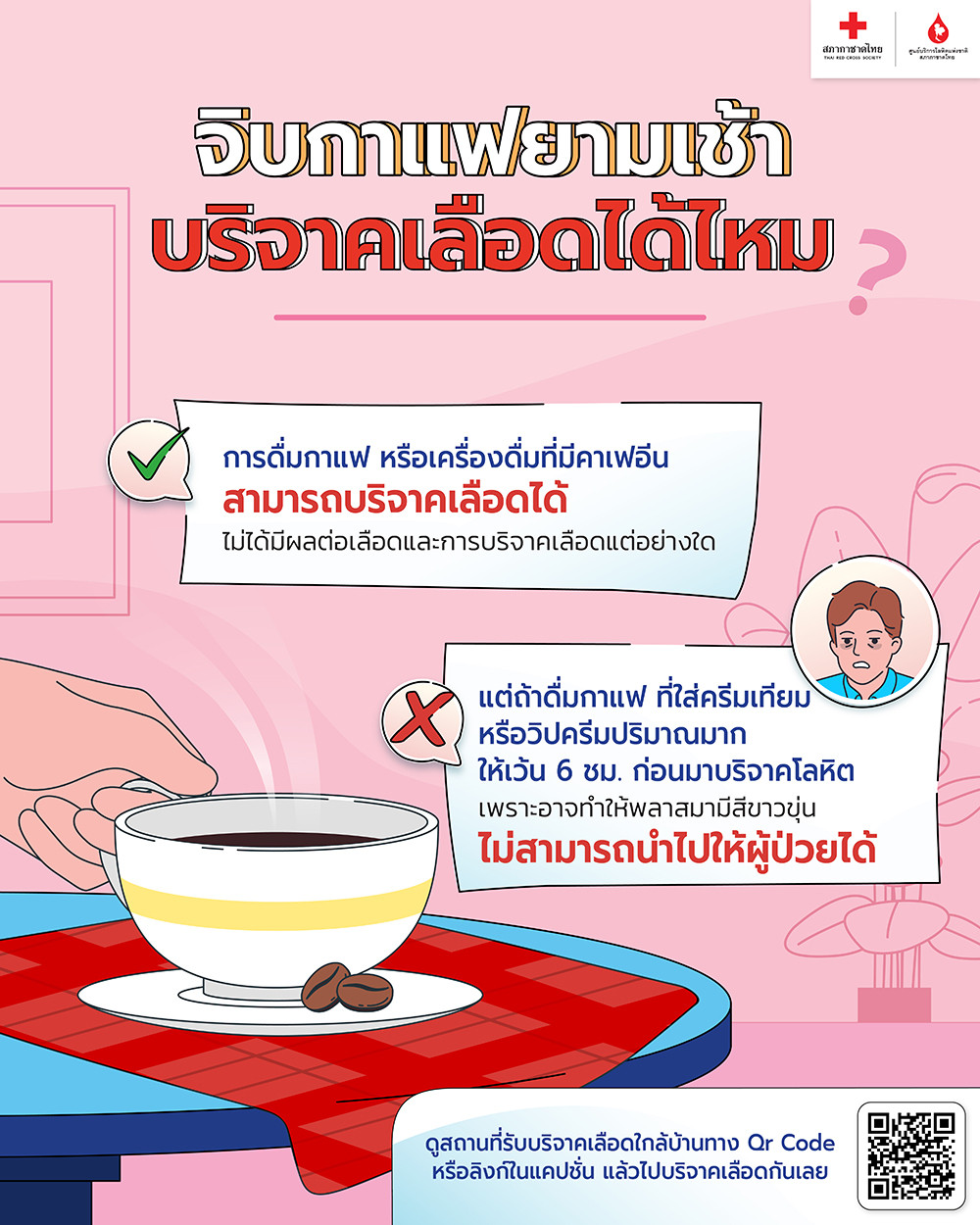 จิบกาแฟยามเช้า บริจาคเลือดได้ไหม ??