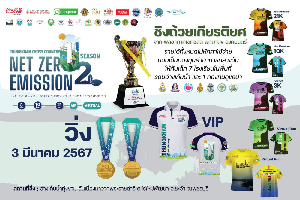 วิ่งกับเราได้สุขภาพที่ดี และได้บุญด้วยนะคะ รายได้ทั้งหมดไม่หักค่าใช้จ่ายมอบเป็นกองทุนค่าอาหารกลางวันให้กับเด็กๆ