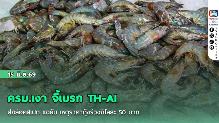 ครม.เงา จี้เบรก TH-AI ส่อล็อคสเปก แฉยับ เหตุราคากุ้งร่วงกิโลละ 50 บาท