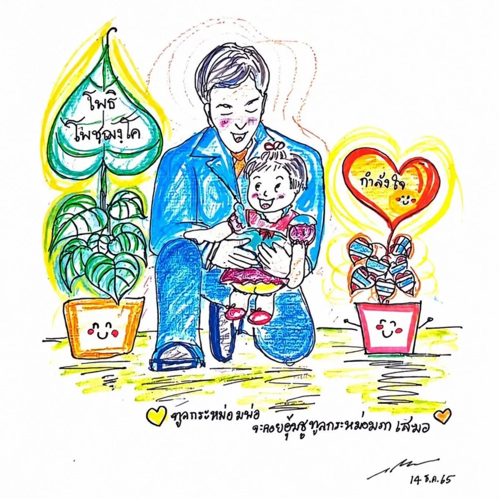 "ทูลกระหม่อมพ่อ จะคอยอุ้มชูทูลกระหม่อมภาเสมอ"