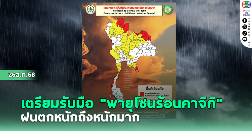 เตรียมรับมือ "พายุโซนร้อนคาจิกิ"